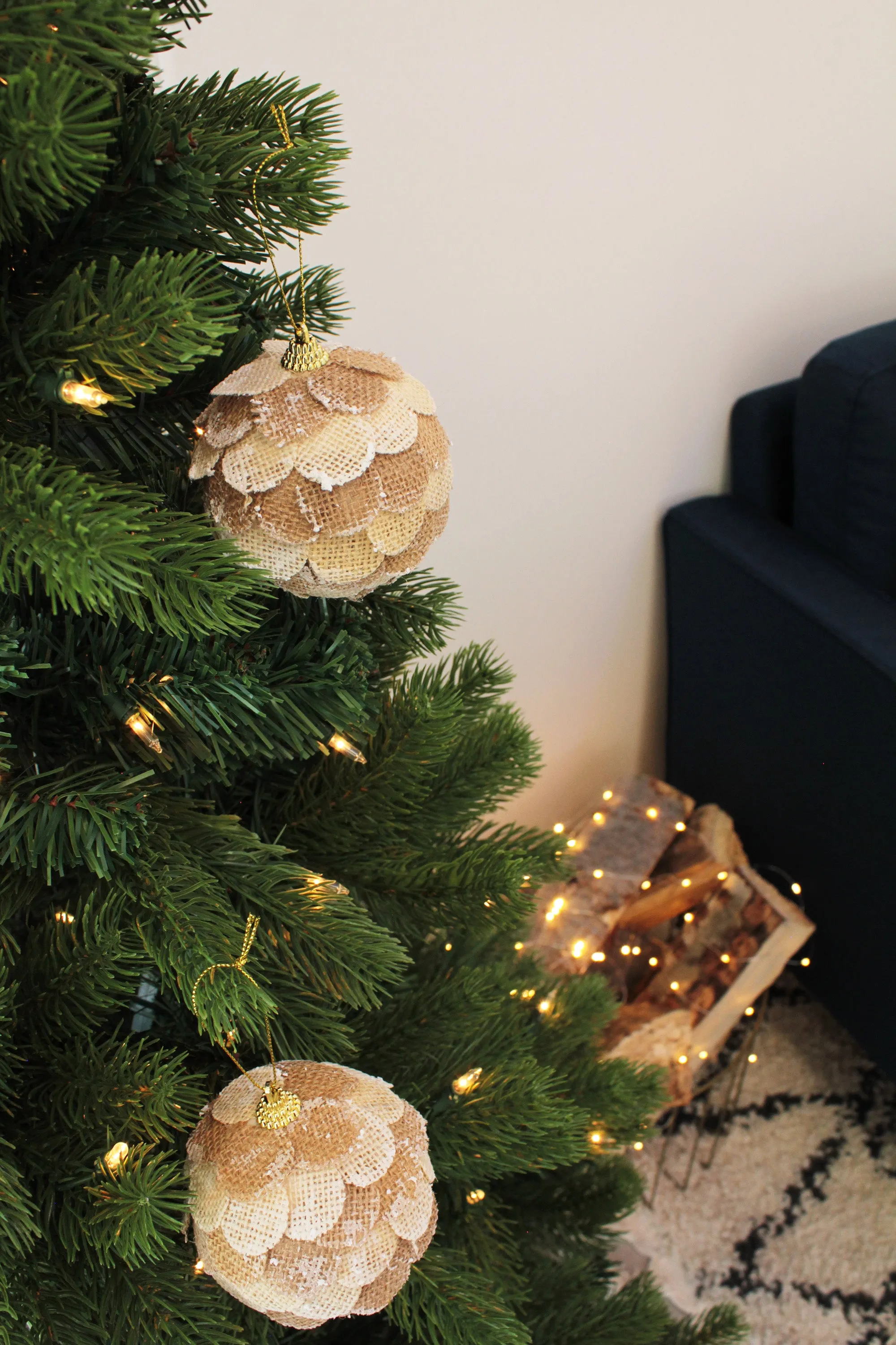 10CM PINECONE ORNAMENT (2 PCS)