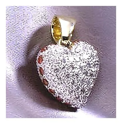 14k Isolde Diamond and Ruby Pendant