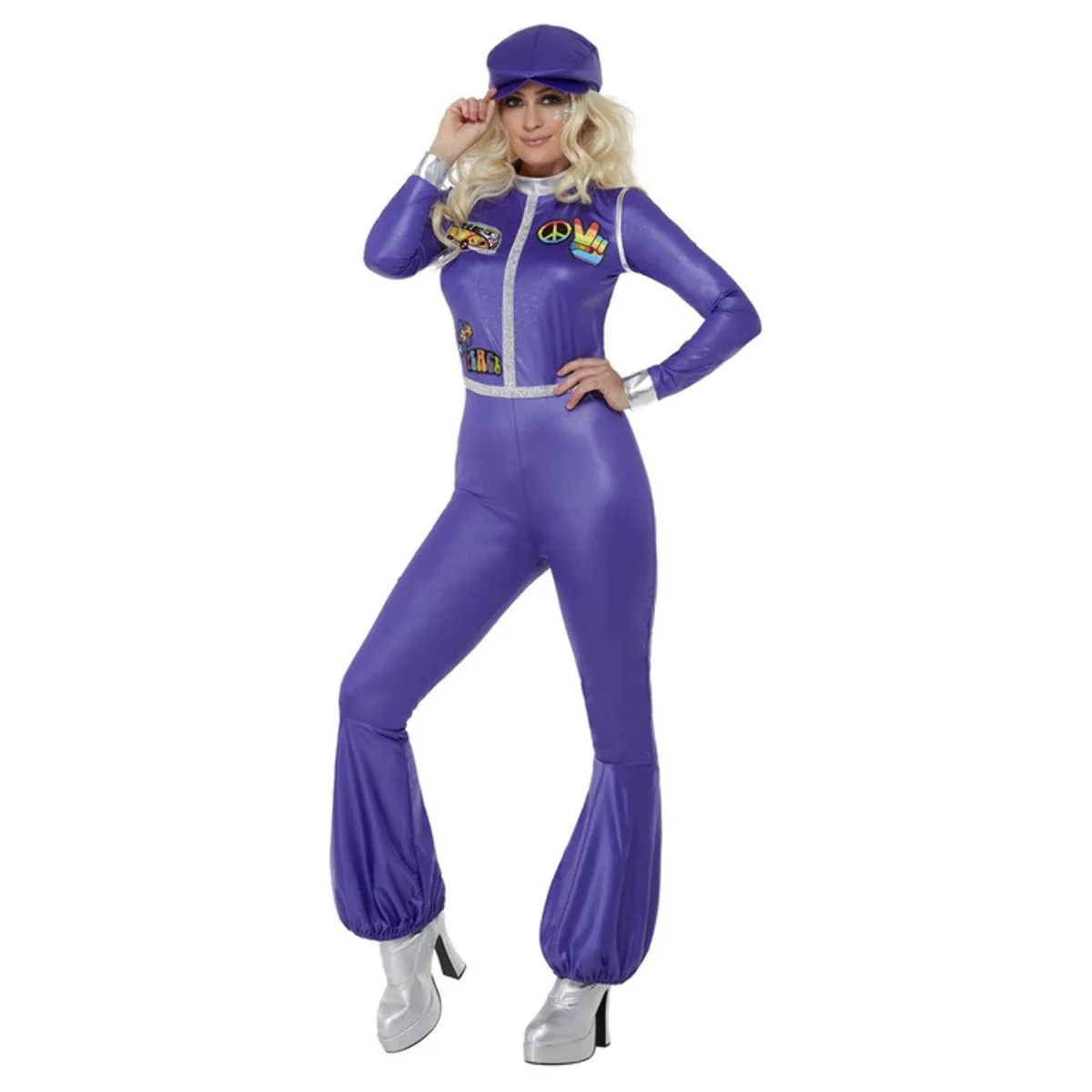 70s Dancing Queen Purple Jumpsuit Costume