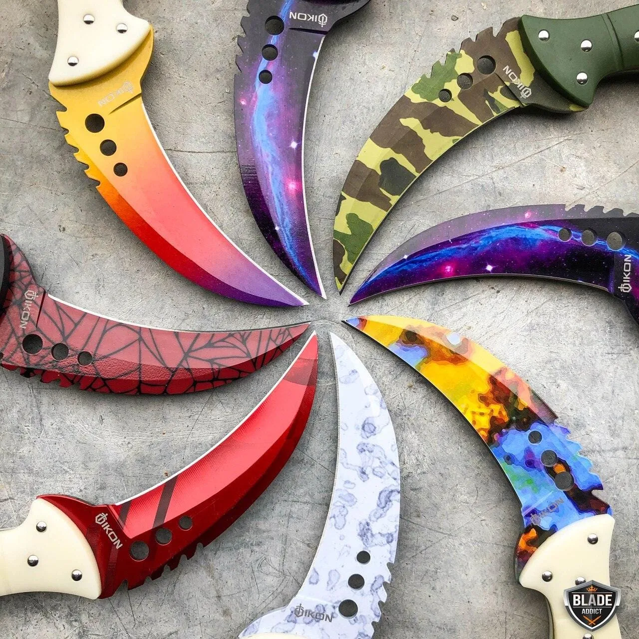 8.5" CSGO Talon Fixed Blade Counter Strike Karambit Claw Knife