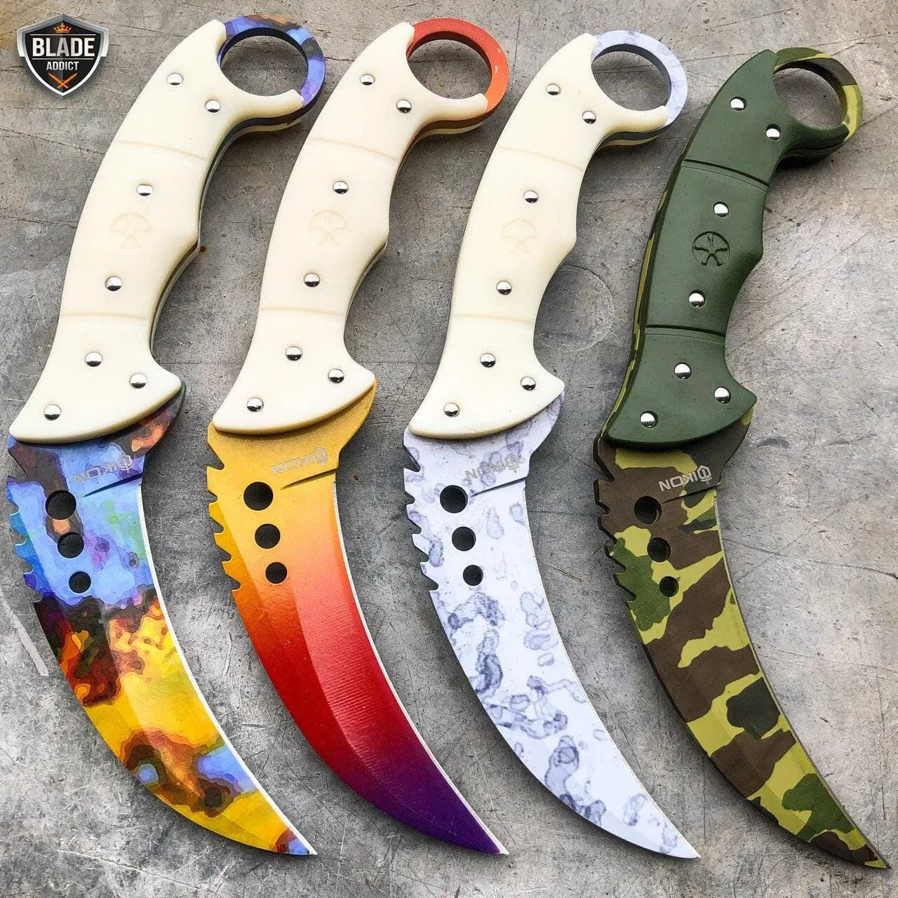 8.5" CSGO Talon Fixed Blade Counter Strike Karambit Claw Knife