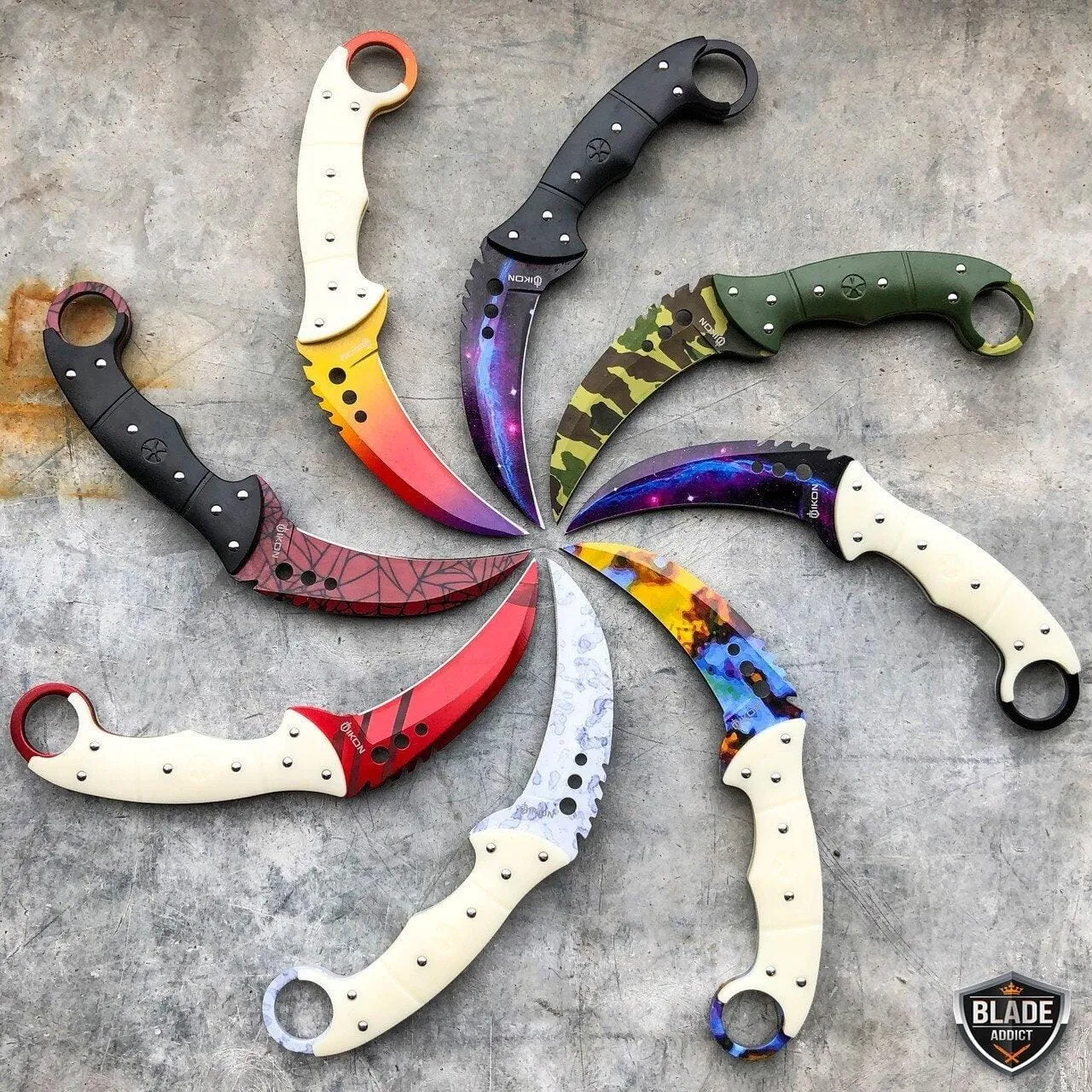 8.5" CSGO Talon Fixed Blade Counter Strike Karambit Claw Knife