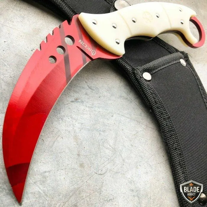 8.5" CSGO Talon Fixed Blade Counter Strike Karambit Claw Knife