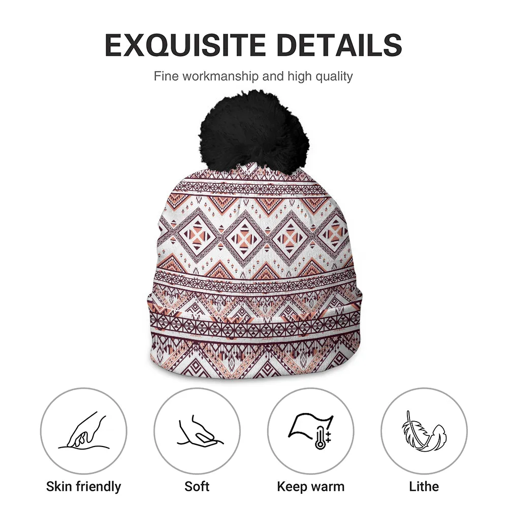 Adornment Bobble Beanie Hat