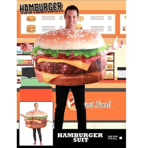 Adult 3D Hamburger Unisex Costume