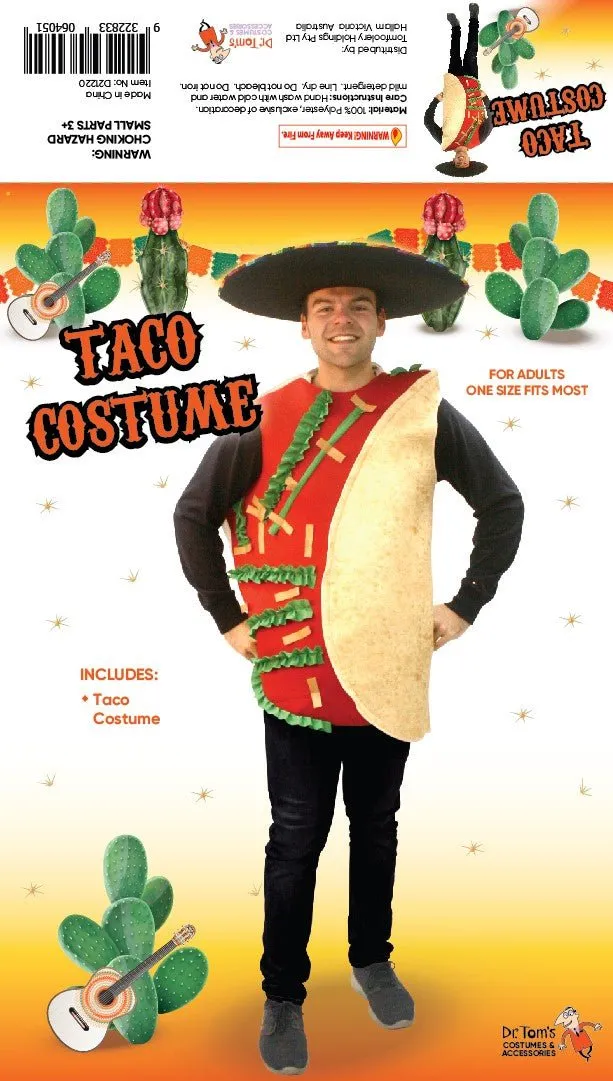 Adult Mexican Taco Man Costume