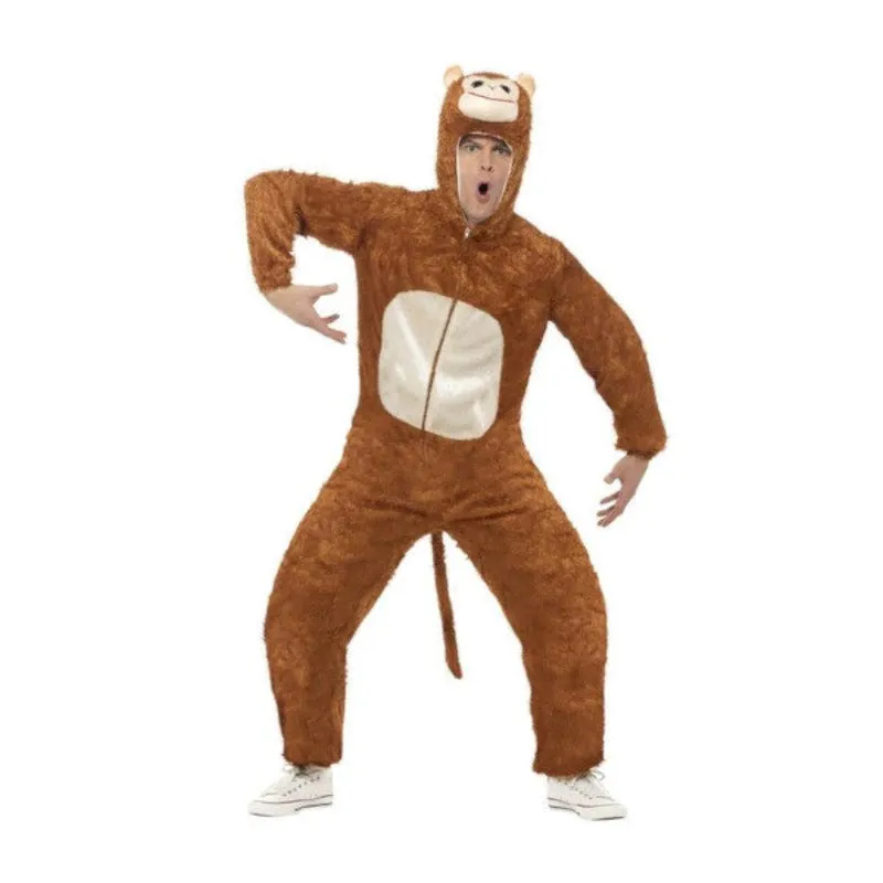 Adult Monkey All in One Hooded Costume