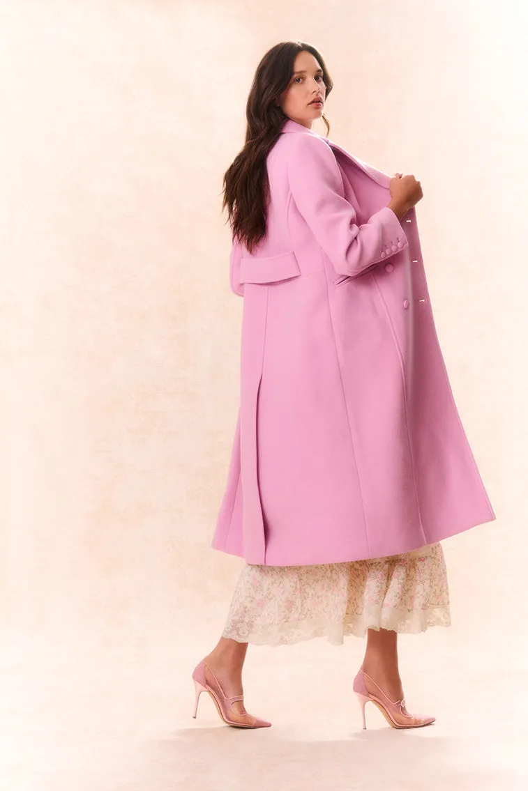 Angeli Wool Military Coat - PIROUETTE PINK