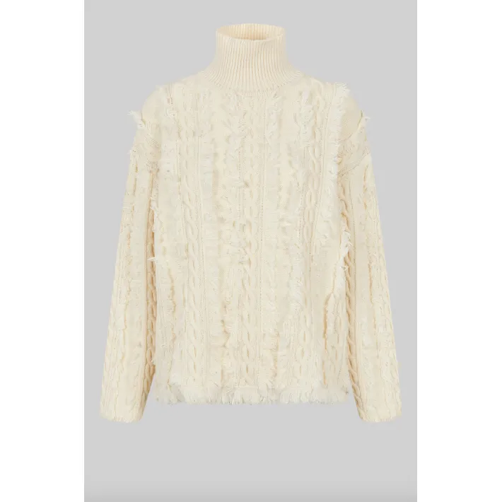 Authentic Knit T-Neck Eggnog