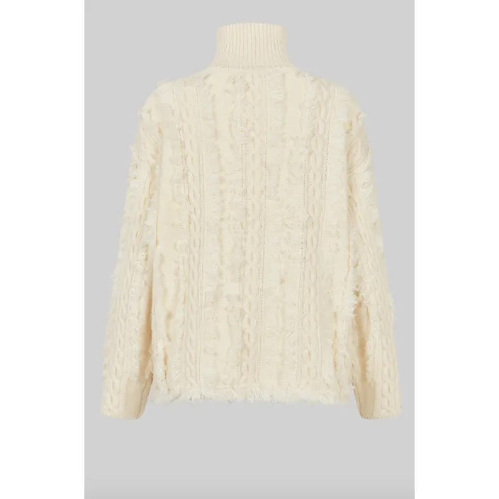 Authentic Knit T-Neck Eggnog