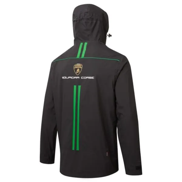 Automobili Lamborghini Squadra Corse Team Lightweight Rain Jacket - Black