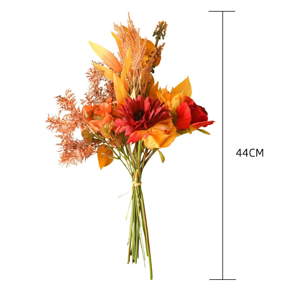 Autumn Color Bouquets Of Green Plants Wholesale Artificial Flowers