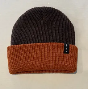 Autumn Headwear Select Blocked Beanie - Burgundy Orange/Brown