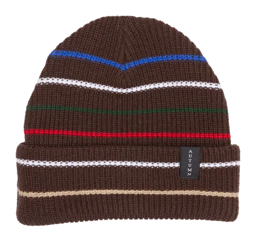 Autumn Headwear Select Multi Stripe Beanie - Brown