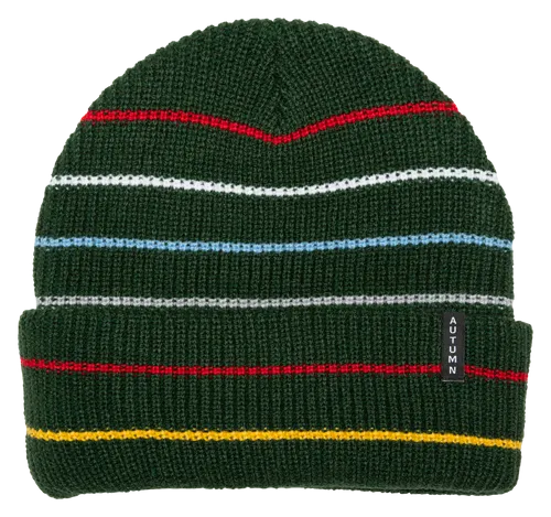 Autumn Headwear Select Multi Stripe Beanie - Dark Green