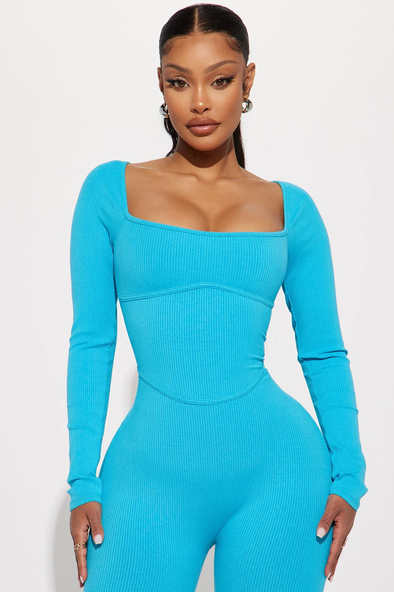 Avani Snatched Jumpsuit - Aqua