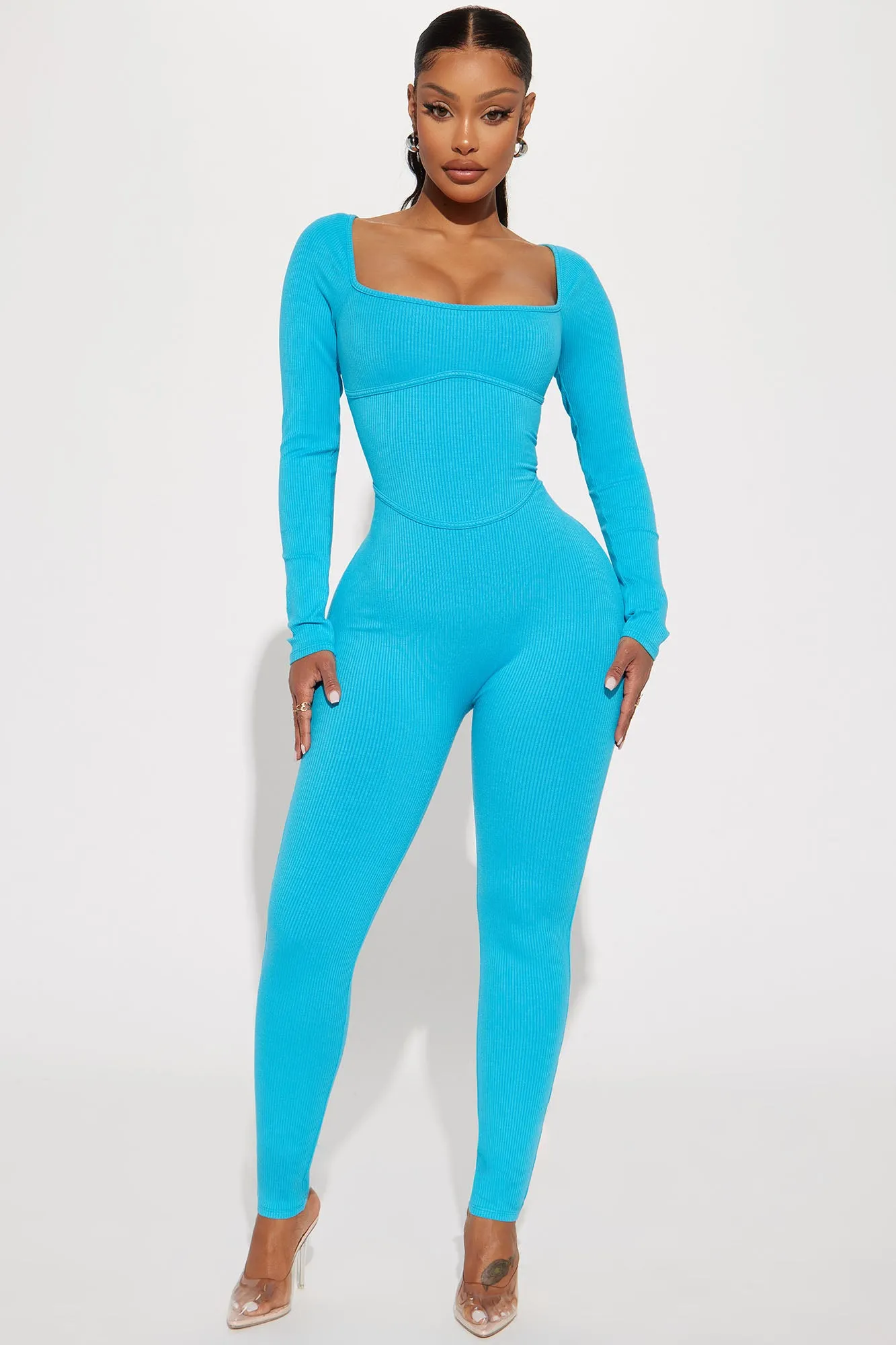 Avani Snatched Jumpsuit - Aqua