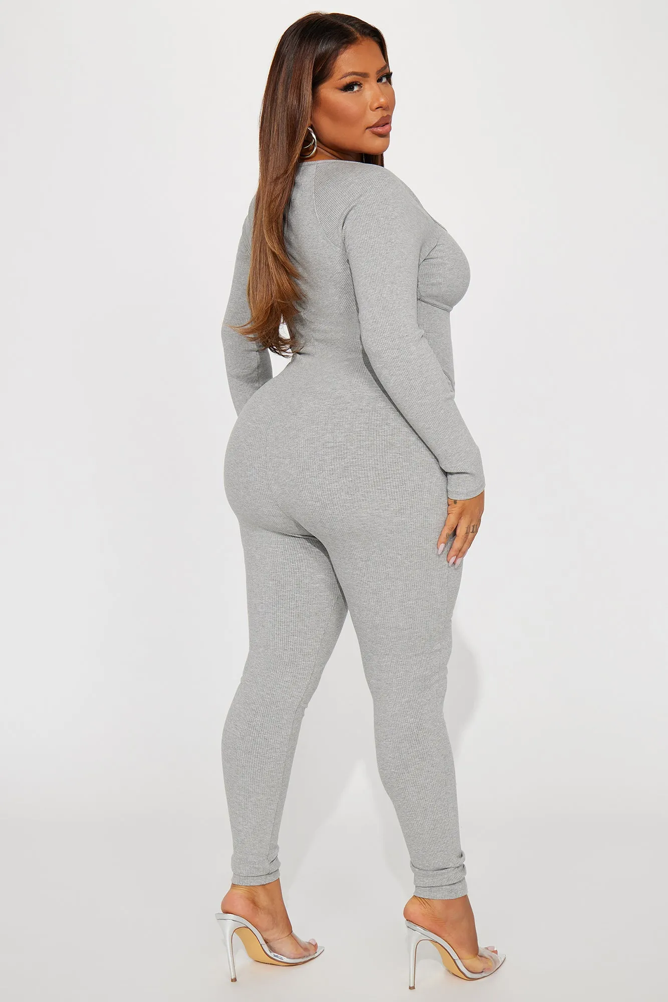 Avani Snatched Jumpsuit - Heather Grey