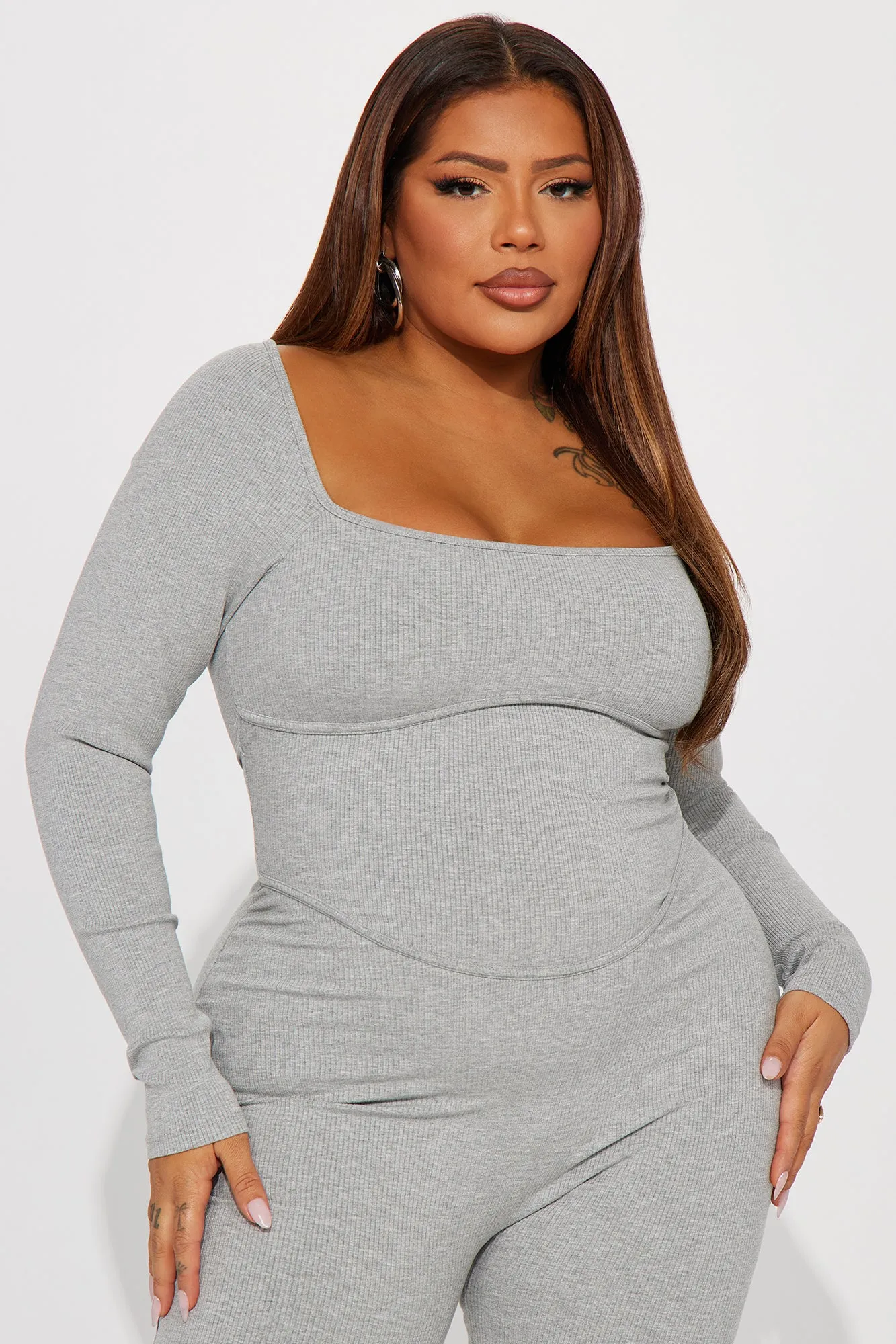 Avani Snatched Jumpsuit - Heather Grey