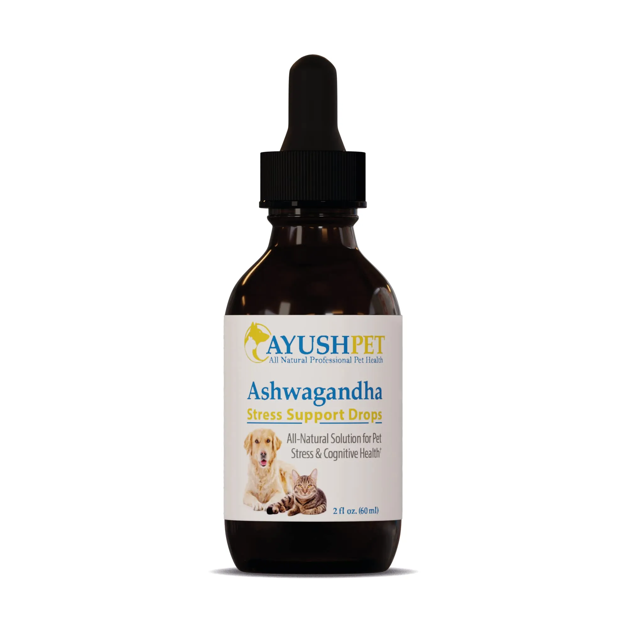 Ayush Pet Stress Support Ashwagandha Drops 2 oz.