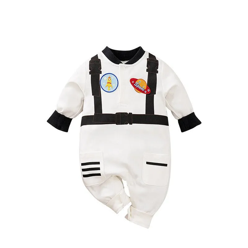 Baby's Space and Rocket Design Long Sleeve Bodysuit