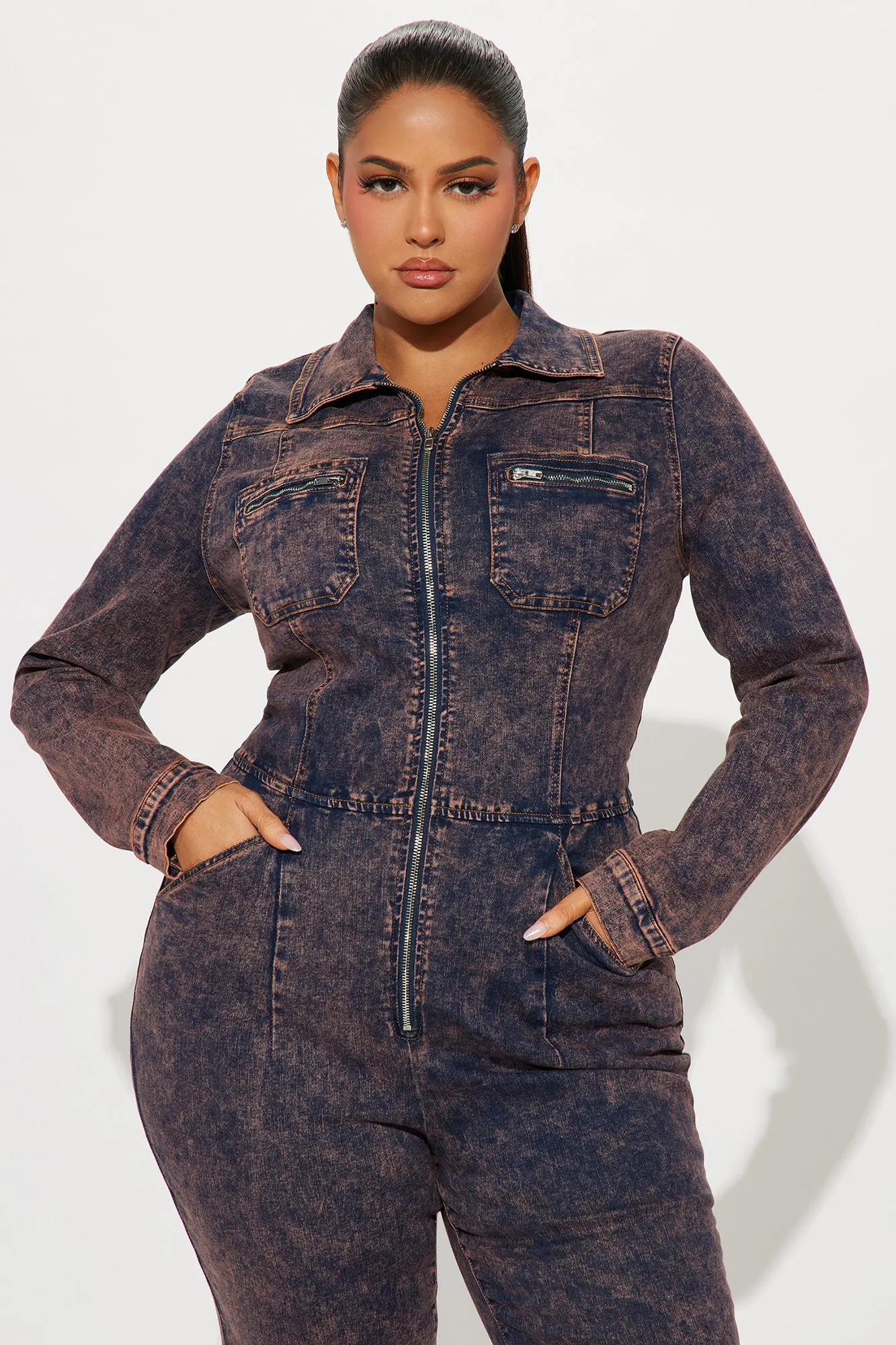 Bad Reputation Denim Jumpsuit - Dark Wash