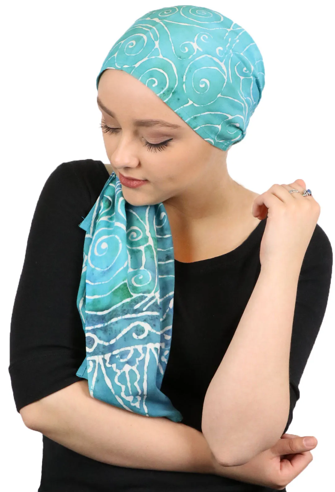 Bali Batik Head Wrap For Women Chemo Scarf Rayon 15" X  60" ALL COLORS