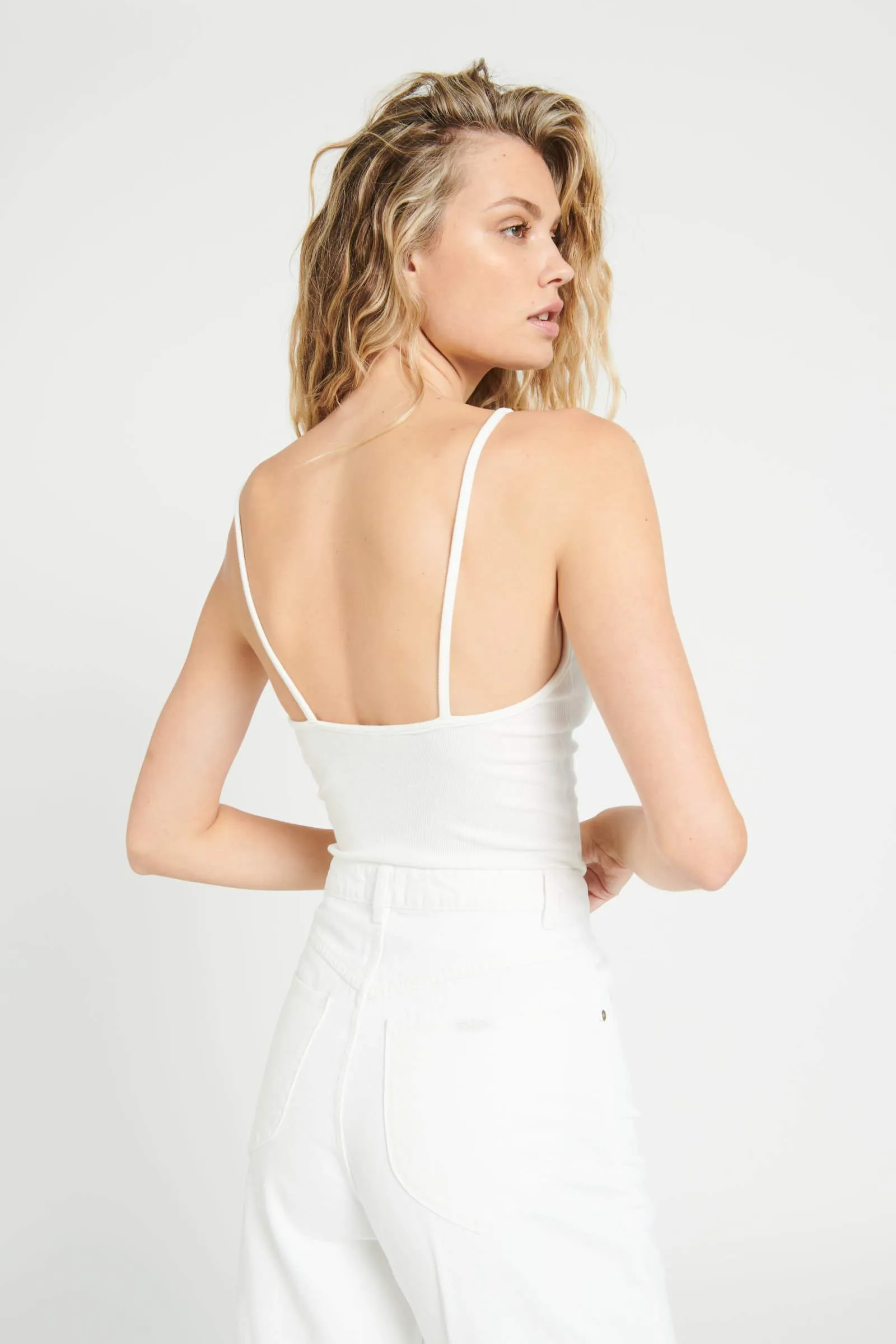 Ballet Rib Camisole - White