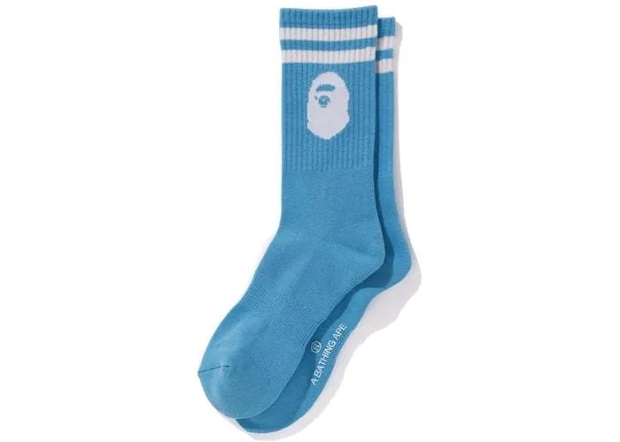 BAPE APE HEAD SOCKS BLUE