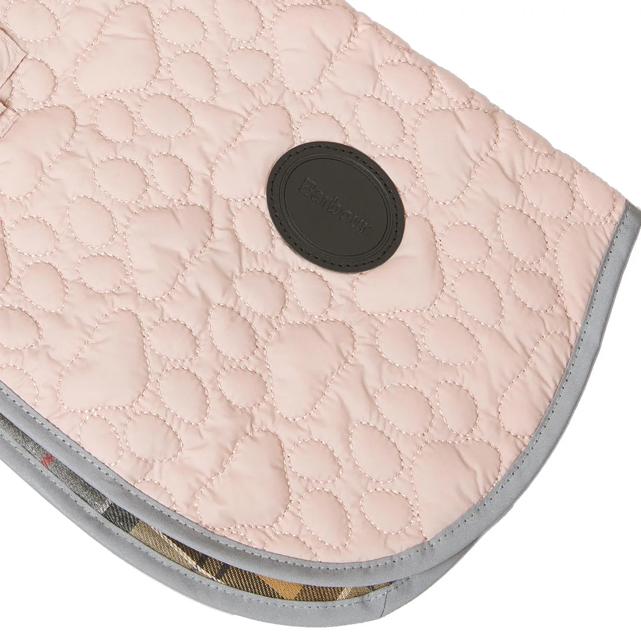 Barbour Paw-Quilted Dog Coat in Rose Pink