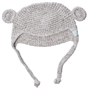 Bear Hat Crochet Grey 3-6 months