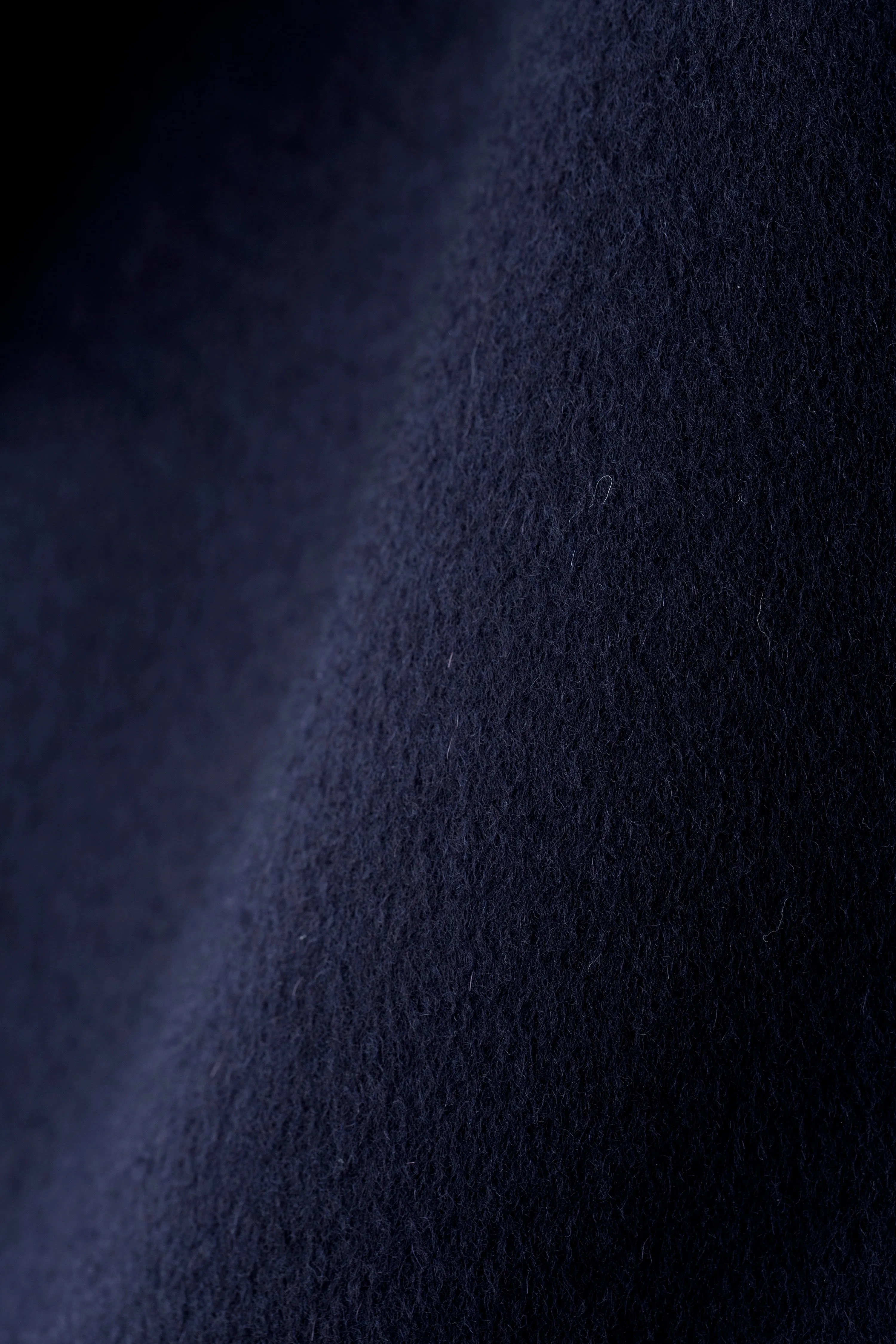 Beaver Wool Notch Coat in Navy