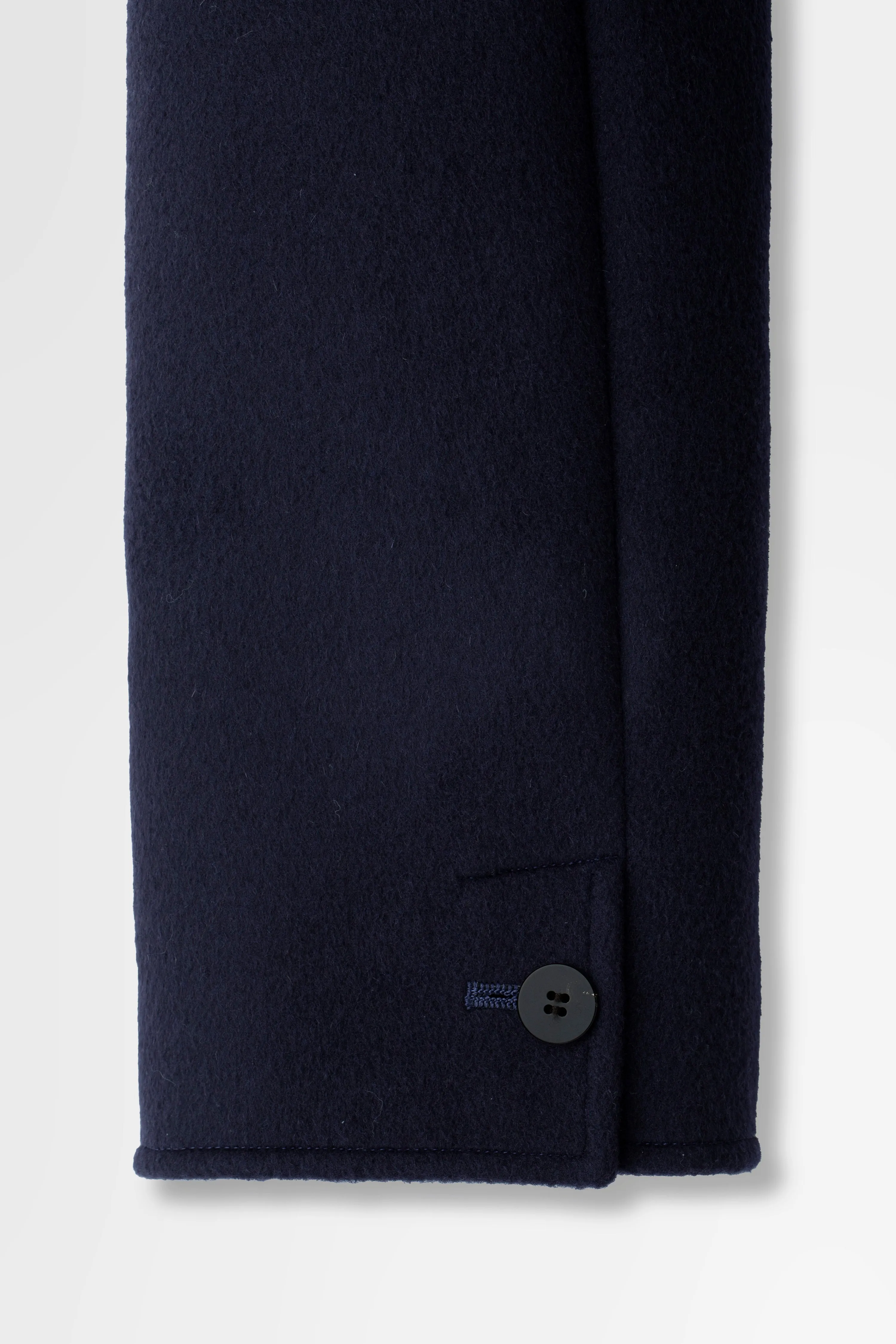 Beaver Wool Notch Coat in Navy