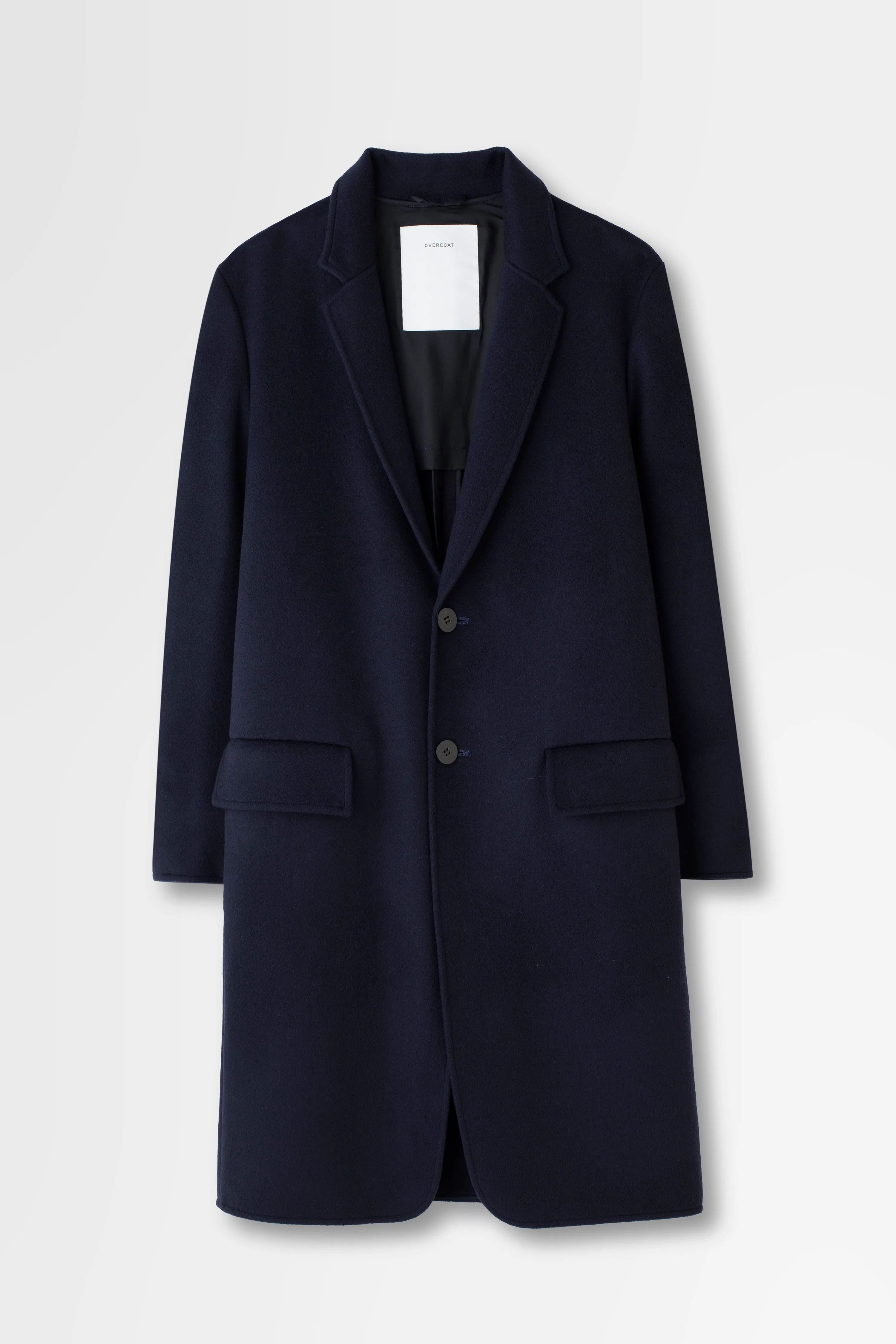 Beaver Wool Notch Coat in Navy