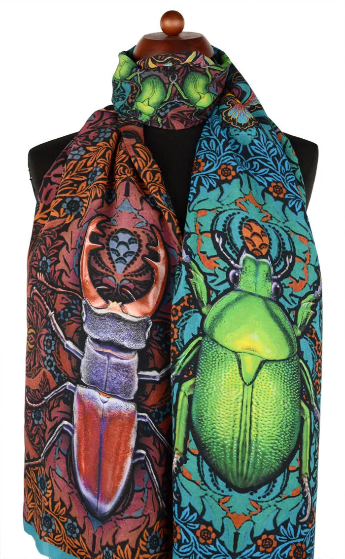 Beetle Belle, soft viscose scarf wrap.