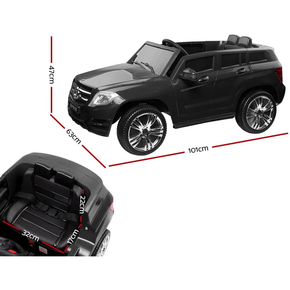 Black Electric Ride On Car SUV 12V, Remote, Music, Rigo