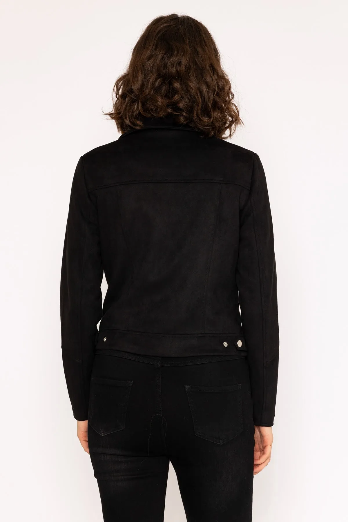 Black Suede Biker Jacket