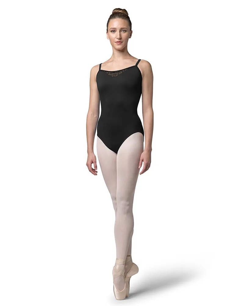 Bloch Elora Check Mesh V-Neck Camisole Leotard - L4807 Womens