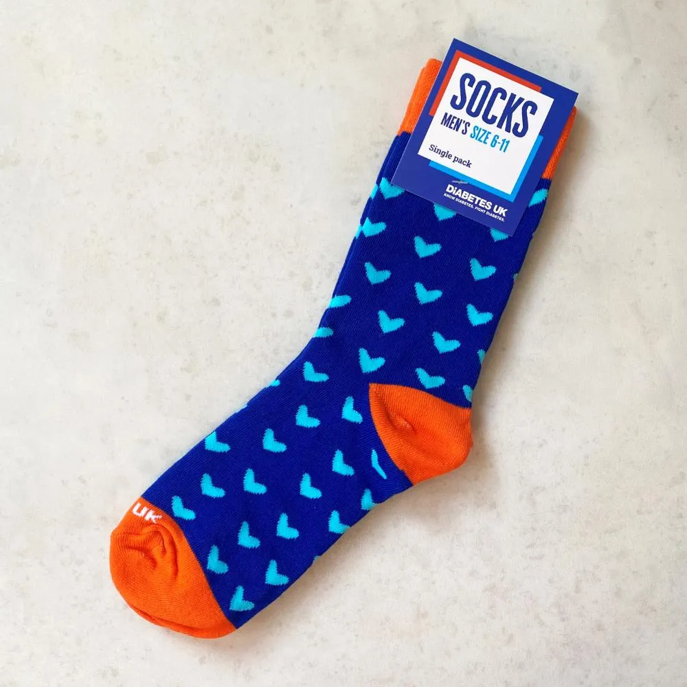 Blue Hearts Diabetes UK Socks (INT)