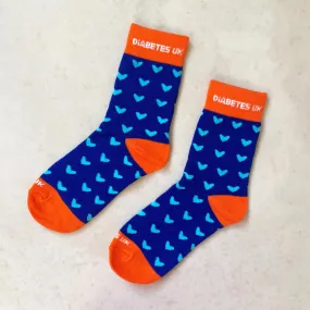 Blue Hearts Diabetes UK Socks