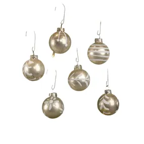 Box of Vintage-Inspired Gold and White Ornaments