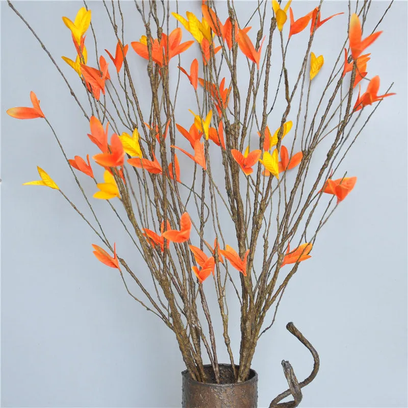 Bulk 37" Artificial Fall Plants Leaves Spray Autumn Leaves Fall Decorations for Home Floral Arrangement Wholesale