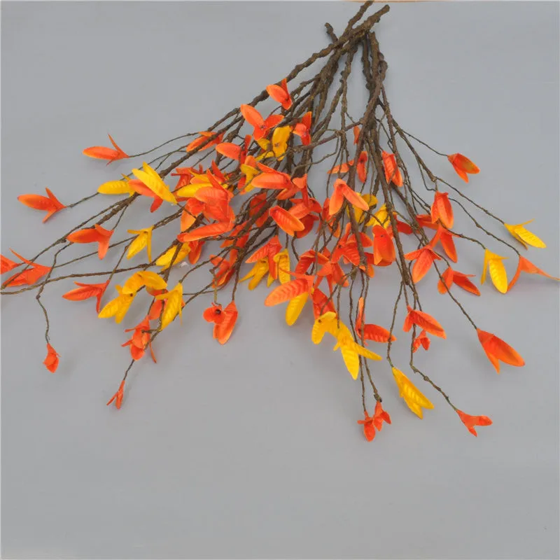 Bulk 37" Artificial Fall Plants Leaves Spray Autumn Leaves Fall Decorations for Home Floral Arrangement Wholesale