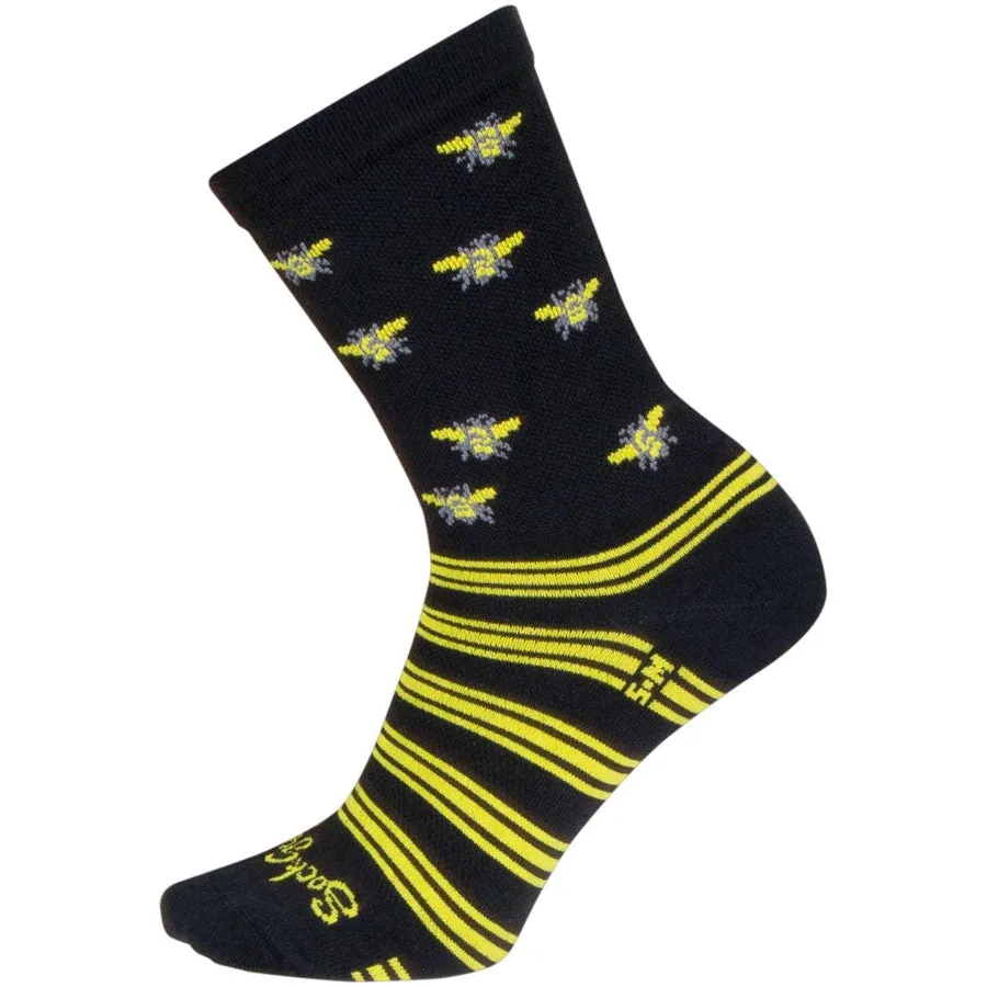 Buzz Crew Bike Socks - Black/Yellow