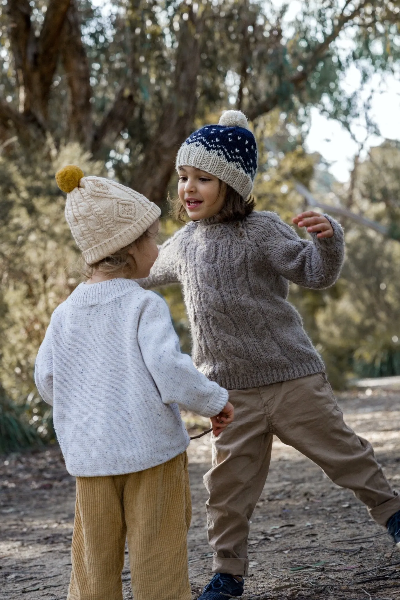 Cable Knit Beanie Oatmeal