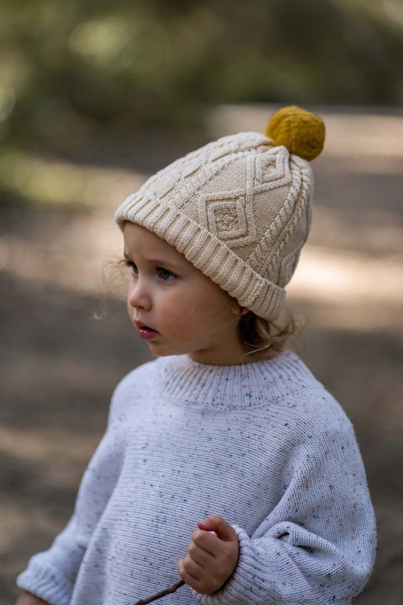 Cable Knit Beanie Oatmeal