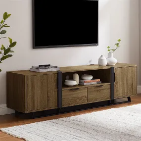 CAPRI Entertainment Unit, TV Cabinet, TV Unit - Dark Oak by Criterion