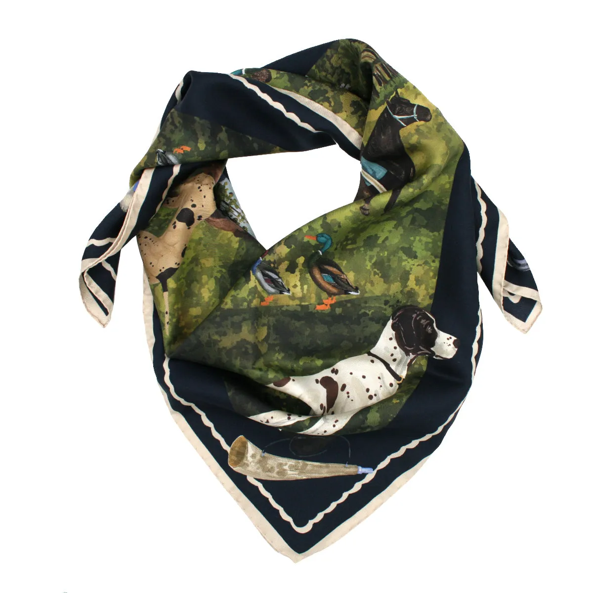 Cavalry silk scarf 90