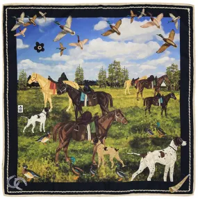 Cavalry silk scarf 90