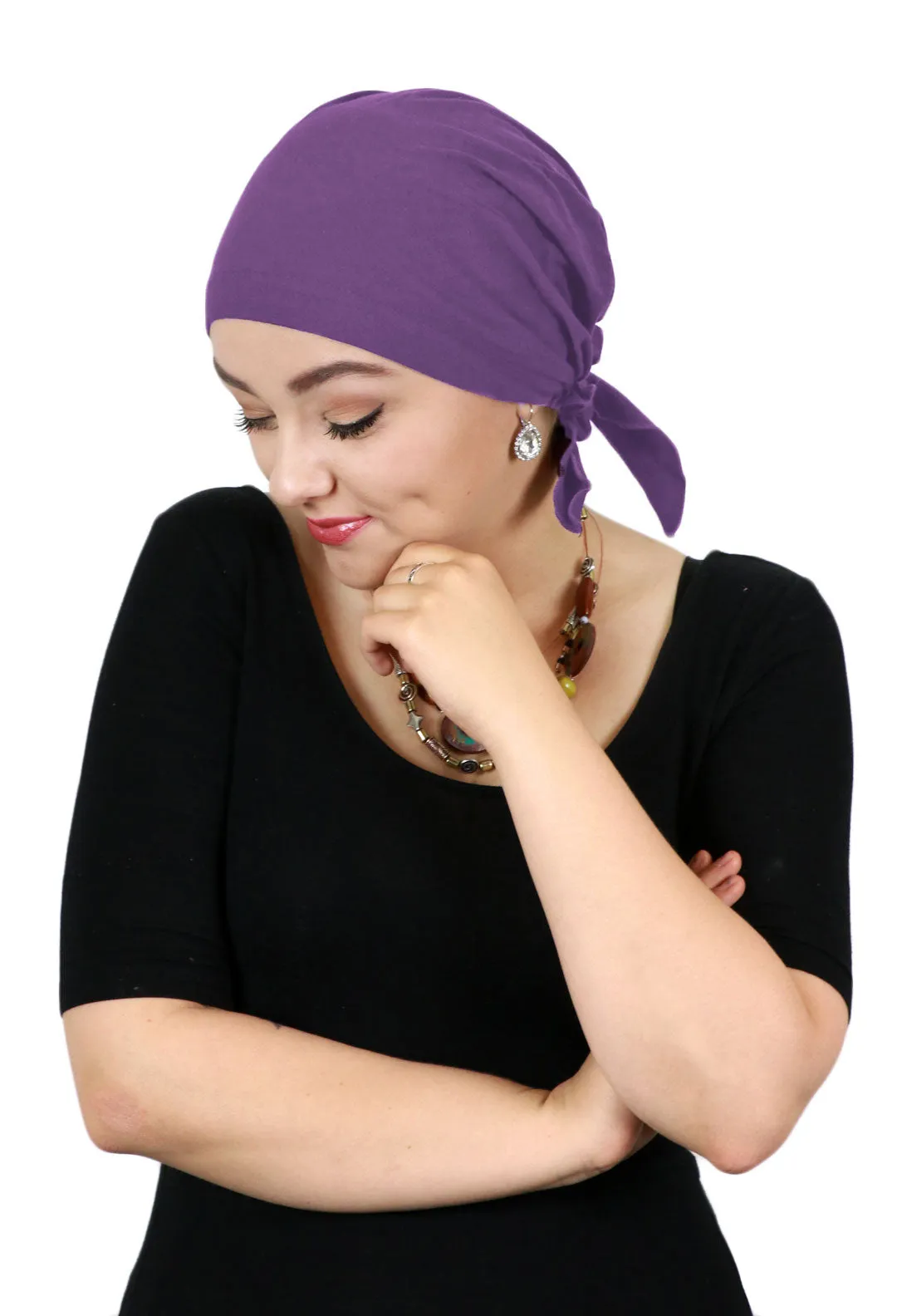 Celeste Cotton Pre Tied Headscarf Chemo Headwear 50  UPF